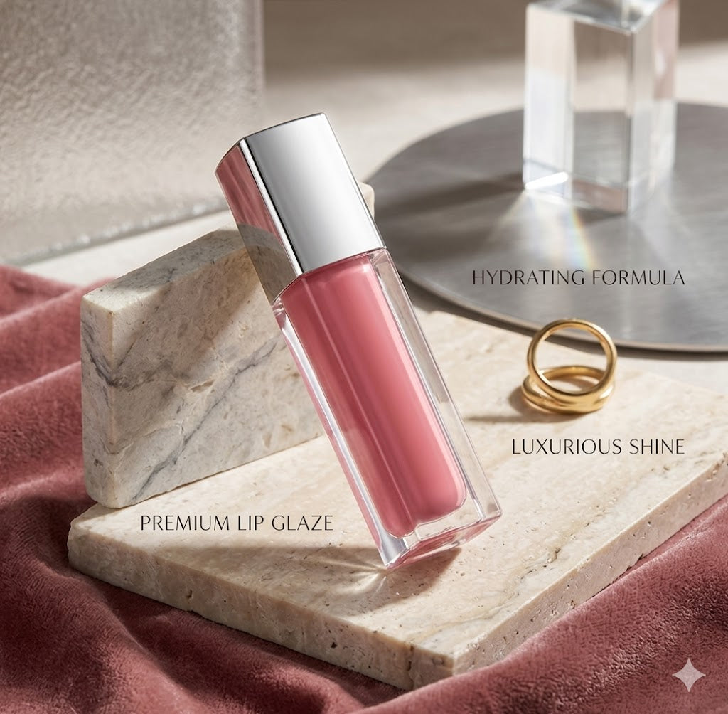 Plumping Mirror Lip Gloss | Hydrating Water-Glow Lip Tint, Waterproof & Long-Lasting Lip Makeup for Women