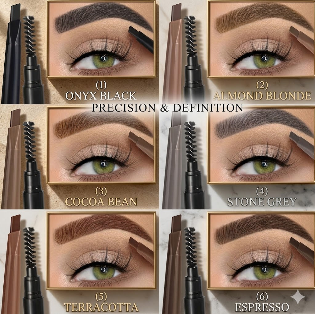 Smudge-Proof Automatic Eyebrow Pencil | Tinted Micro Triangle Brow Styling Pen, Long-Wear Easy Application