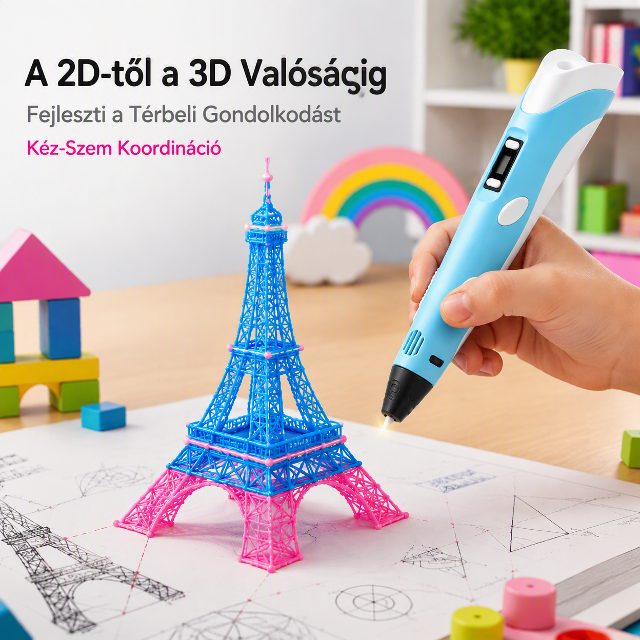🔥70% KEDVEZMÉNY MA 🔥🎃 PKNEW® 3D nyomtató toll gyerekeknek – Alacsony hőmérsékleten is biztonságos, nem mérgező, környezetbarát szál, serkenti a kreativitást 💎