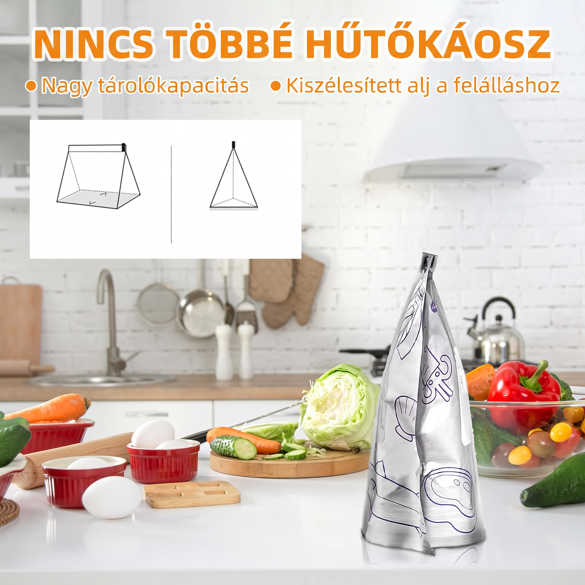 LIMITÁLT AKCIÓ: 70% KEDVEZMÉNY! 🍗 🥦 Újrahasználható, lezárható alufólia tároló tasakok 💎