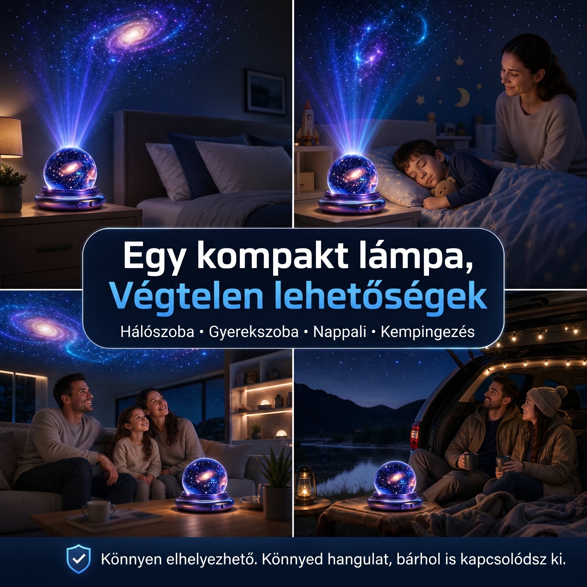 PKNEW® 🔮 Éjszakai Fény Projektor | NEXT-GEN SMART PROJECTION HD Smart Dynamic 5D Holografikus Éjszakai Fény Projektor