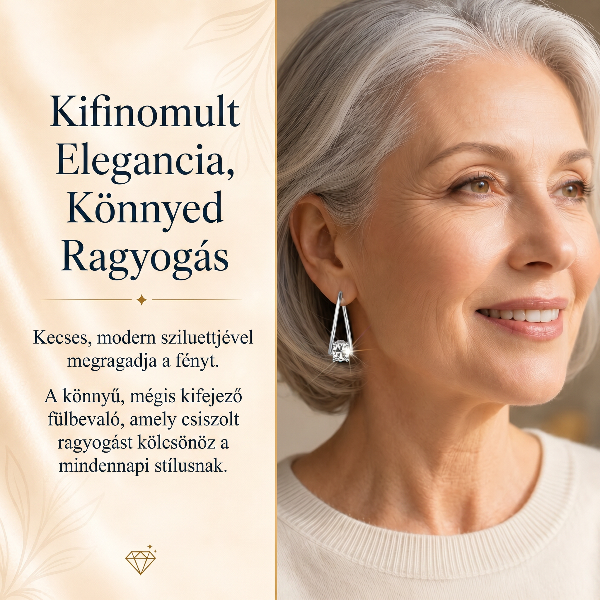 🔥🔥 MA 90% KEDVEZMÉNY: 1 karátos „Táncoló” Moissanite fülbevaló – kényelem és csillogás, amit megérdemelsz! 💖