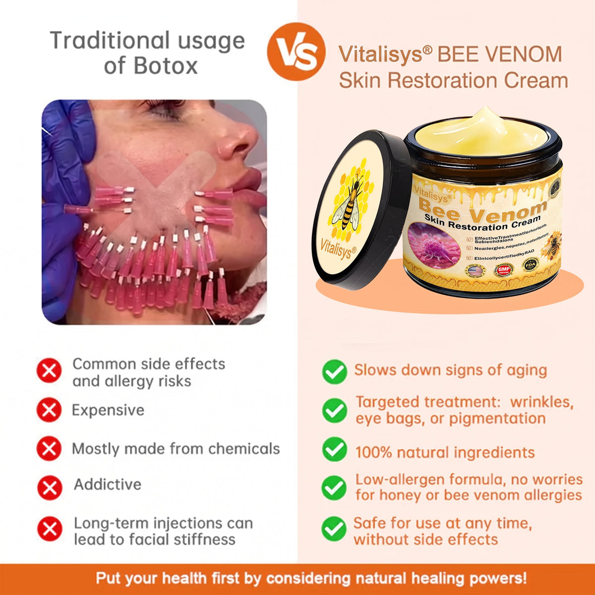 𝐕𝐢𝐭𝐚𝐥𝐢𝐬𝐲𝐬®🍇 Bee venom Pro Comprehensive Cream —Tightening for Skin Types 🔥