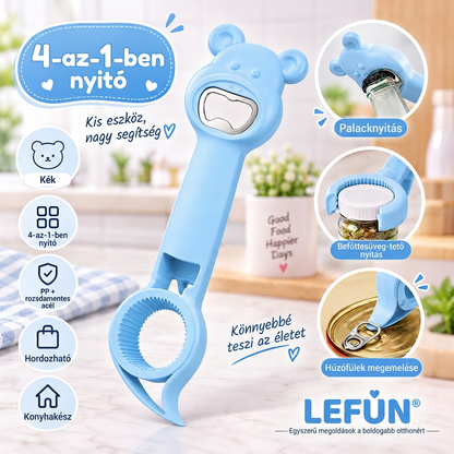 LEFUN® 4 az 1-ben nyitó 👑 – Nyisson ki minden fedelet felesleges erőlködés nélkül 💎