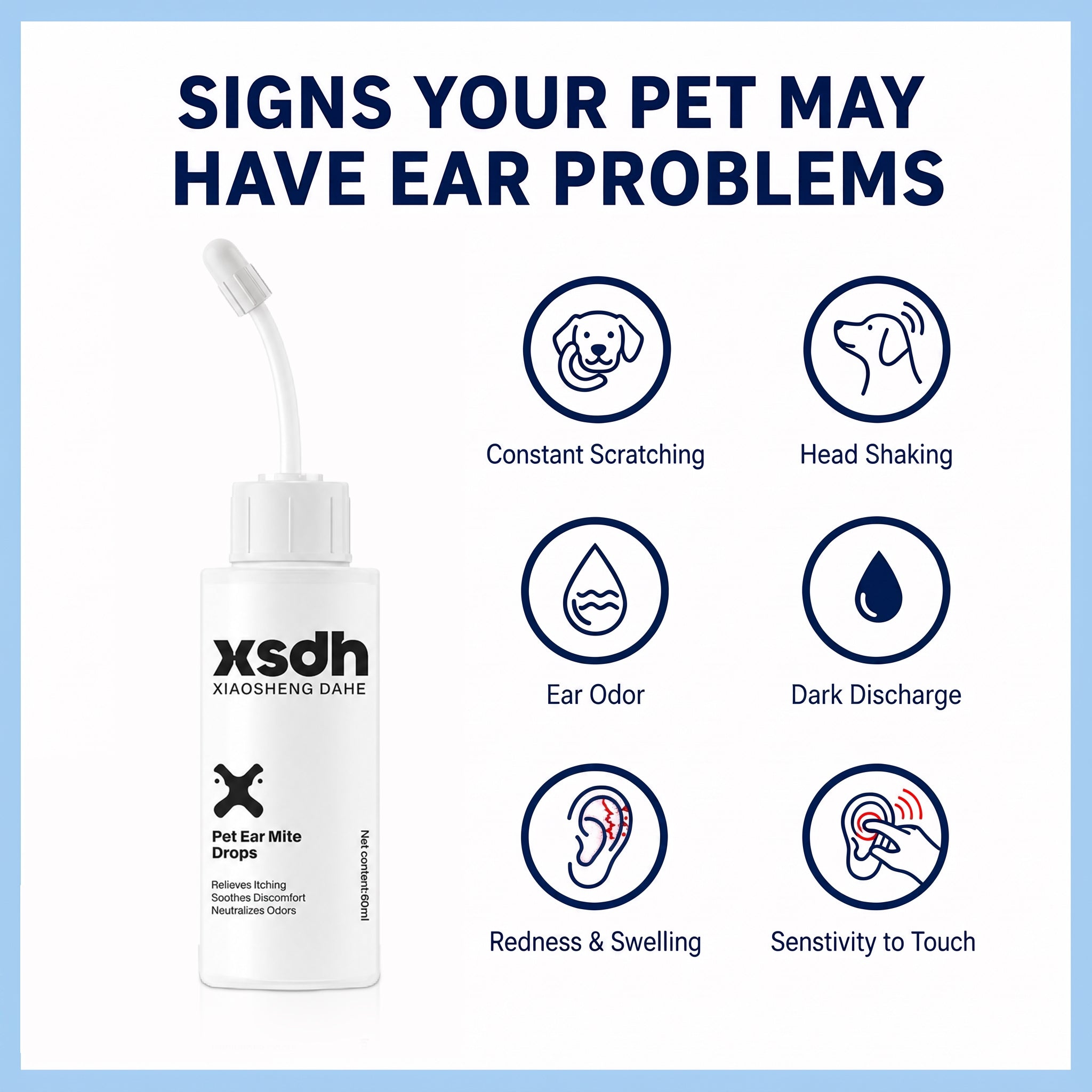 Gentle Pet Ear Wash | Odor-Free Cleaning for Dogs & Cats