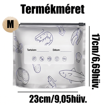 LIMITÁLT AKCIÓ: 70% KEDVEZMÉNY! 🍗 🥦 Újrahasználható, lezárható alufólia tároló tasakok 💎