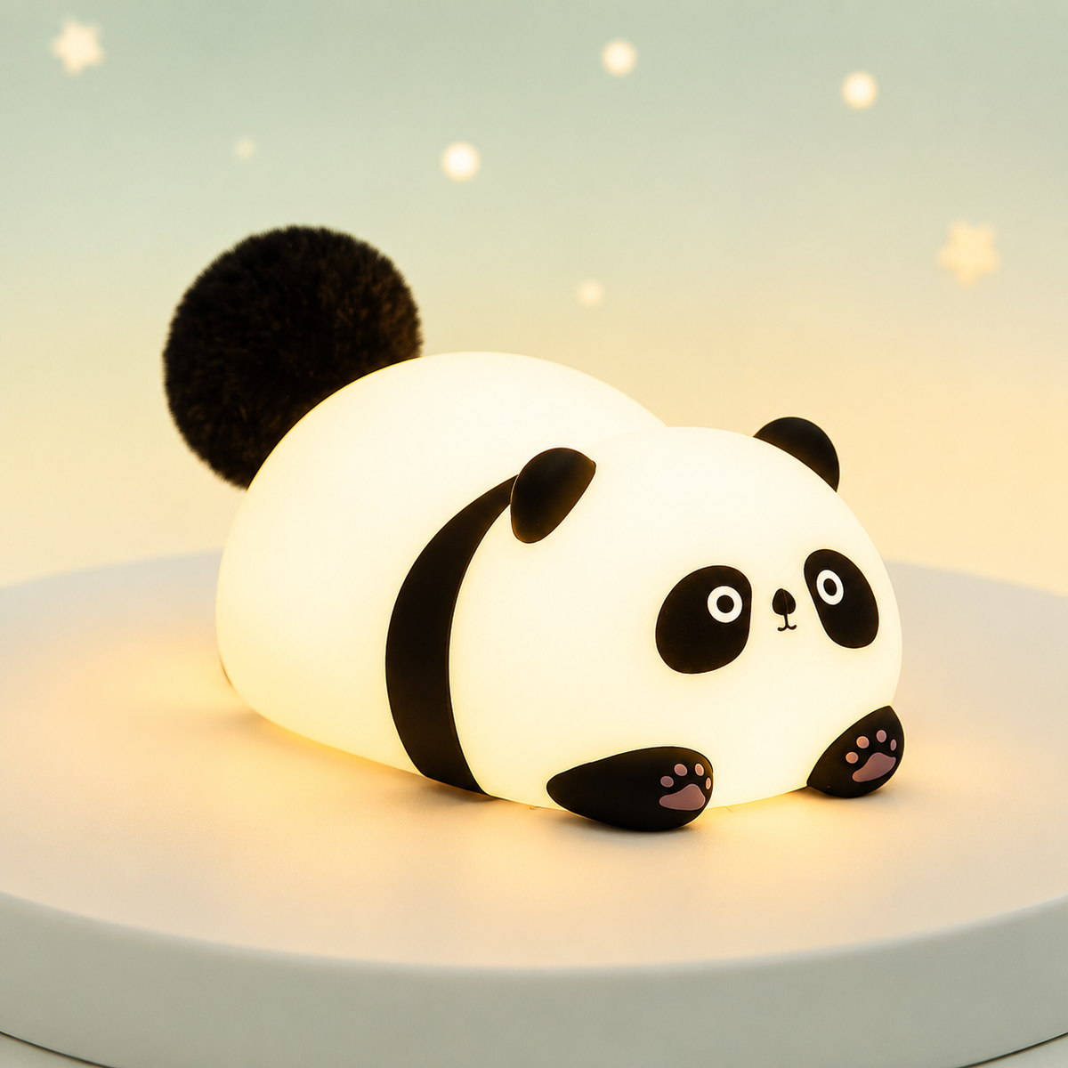 PKNEW® 7 színű érintős szilikon éjszakai lámpa alváshoz 🌙 – Kellemes tapintású, USB-ről tölthető, nyuszi és panda változatban is elérhető 💕