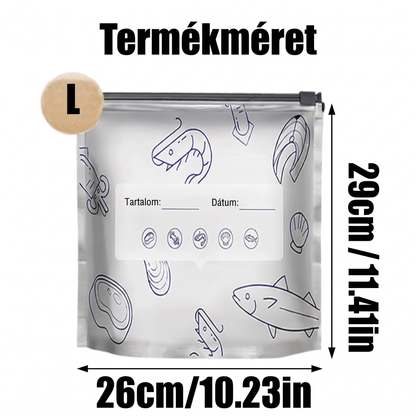 LIMITÁLT AKCIÓ: 70% KEDVEZMÉNY! 🍗 🥦 Újrahasználható, lezárható alufólia tároló tasakok 💎