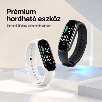 PKNEW® Intelligens ultrahangos szúnyogriasztó karkötő – 3 intelligens üzemmód, digitális kijelző és akár 7 napos üzemidő egyetlen feltöltéssel ⚡ Kerthöz, utazáshoz, kempingezéshez és a kellemes nyári estékhez 🌿