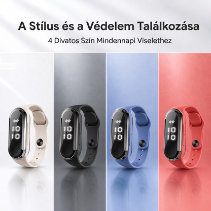 PKNEW® Intelligens ultrahangos szúnyogriasztó karkötő – 3 intelligens üzemmód, digitális kijelző és akár 7 napos üzemidő egyetlen feltöltéssel ⚡ Kerthöz, utazáshoz, kempingezéshez és a kellemes nyári estékhez 🌿