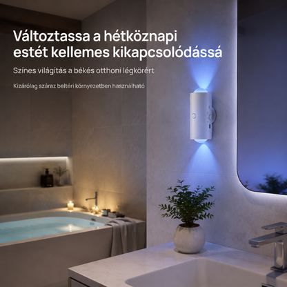 PKNEW® 💡 Okos kétirányú RGB éjszakai lámpa mozgásérzékelővel 🌈 – automatikus bekapcsolás, fúrásmentes mágneses rögzítés és USB-C töltés hálószobába, folyosóra és lépcsőhöz 💎