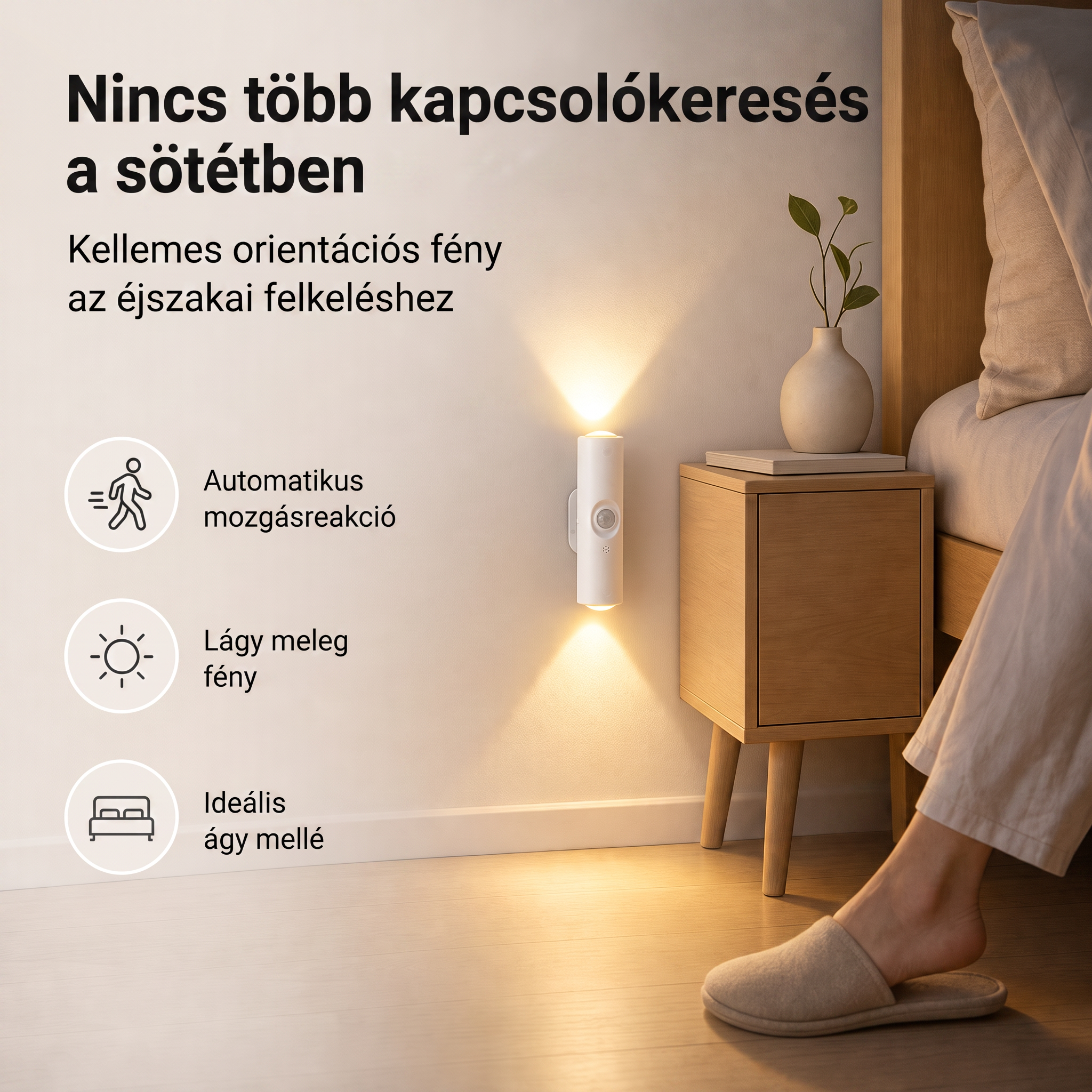 PKNEW® 💡 Okos kétirányú RGB éjszakai lámpa mozgásérzékelővel 🌈 – automatikus bekapcsolás, fúrásmentes mágneses rögzítés és USB-C töltés hálószobába, folyosóra és lépcsőhöz 💎