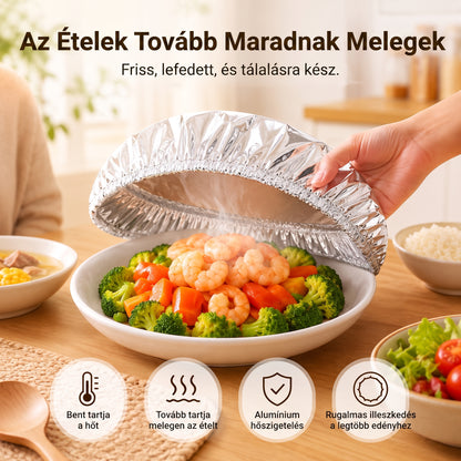 🔥🔥 PKNEW® Összecsukható alumíniumfólia ételtakaró | Tartsa az ételeket melegen, frissen és védve a gyümölcslegyektől