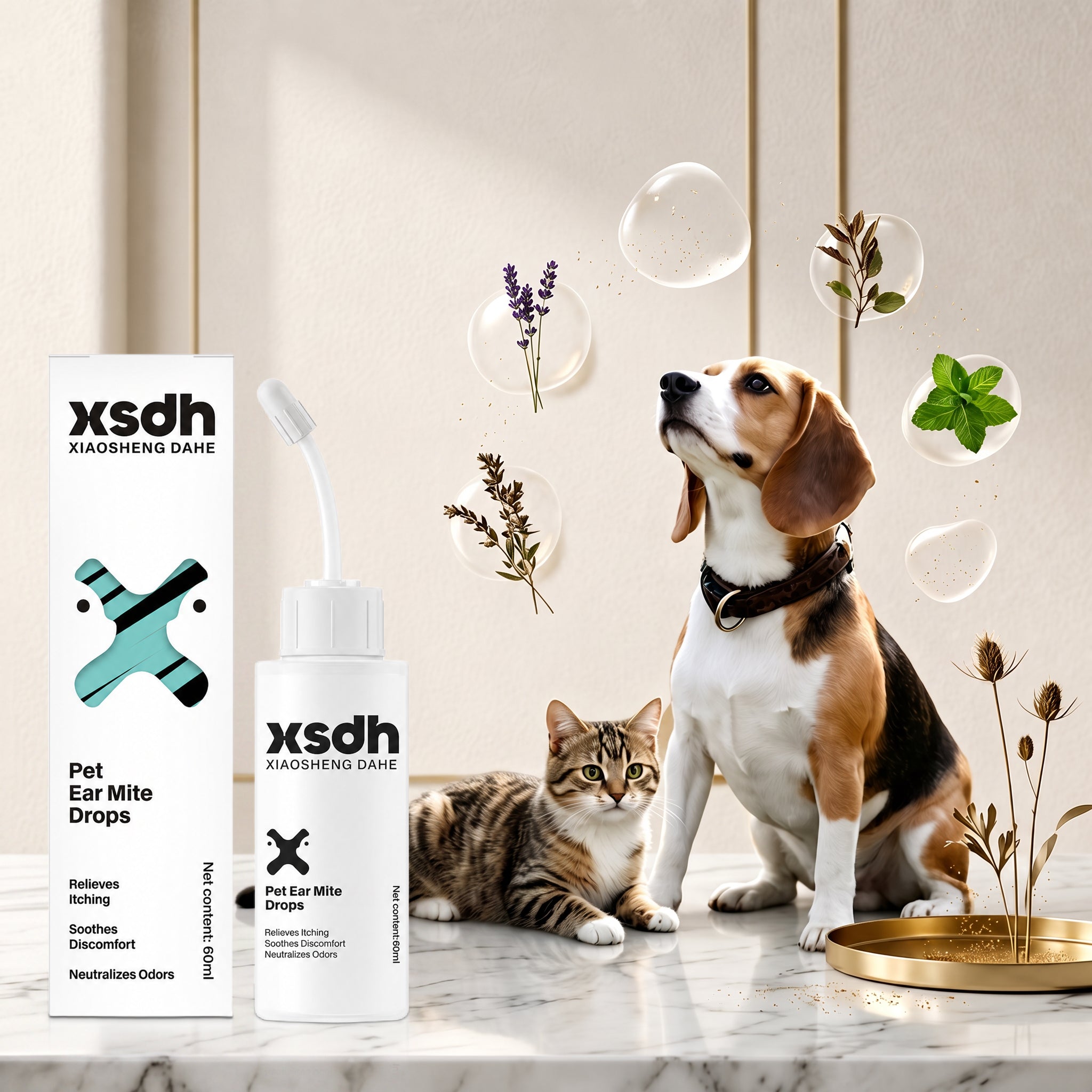Gentle Pet Ear Wash | Odor-Free Cleaning for Dogs & Cats