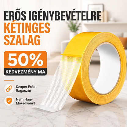 🔥🔥PKNEW® Nagy teherbírású kétoldalas ragasztószalag🍇, erős tapadás, vízálló és eltávolítható, nyom nélkül, ideális szőnyeghez, tapétához, lufikhoz és otthoni használatra 🔥