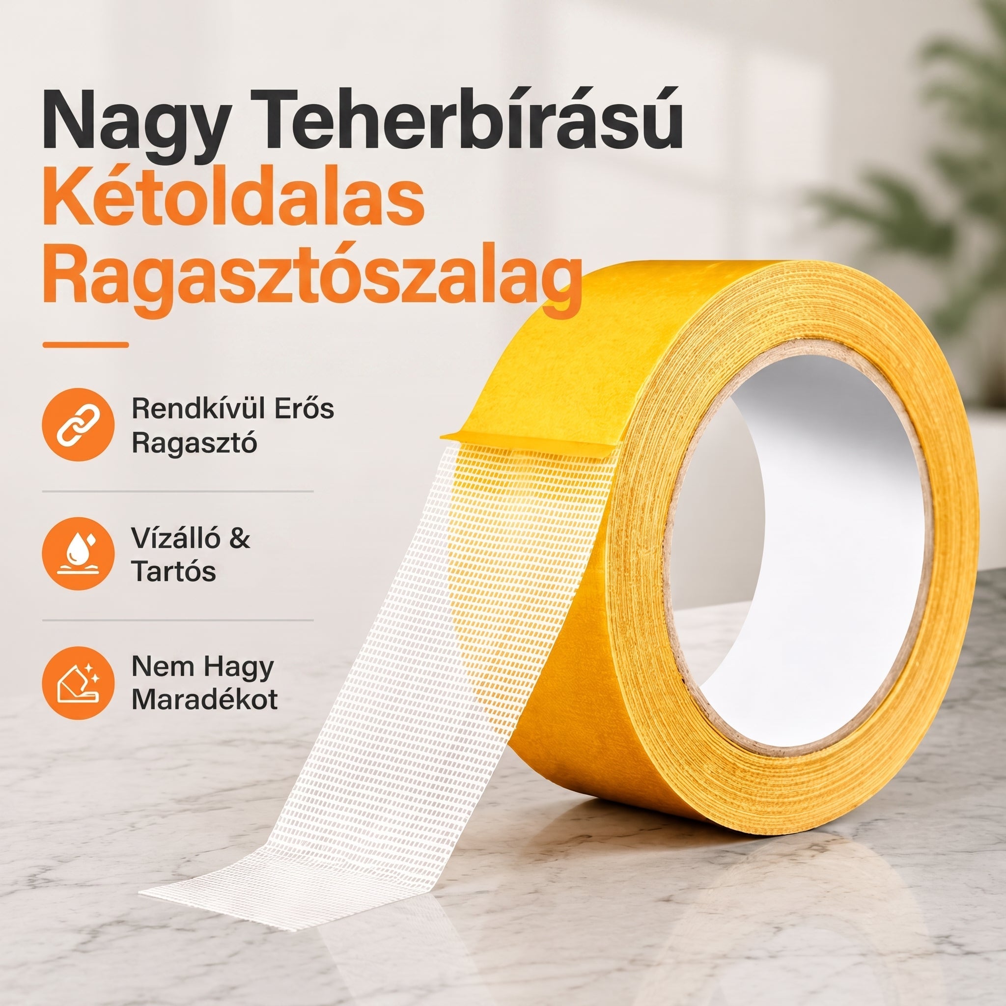 🔥🔥PKNEW® Nagy teherbírású kétoldalas ragasztószalag🍇, erős tapadás, vízálló és eltávolítható, nyom nélkül, ideális szőnyeghez, tapétához, lufikhoz és otthoni használatra 🔥