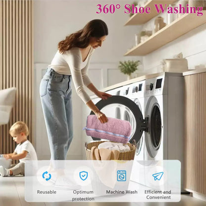 💥A akció utolsó napja! -50% 🔥PKNEW® Cipőmosó zsák mosógéphez – Tartós mosózsák és cipővédő háló