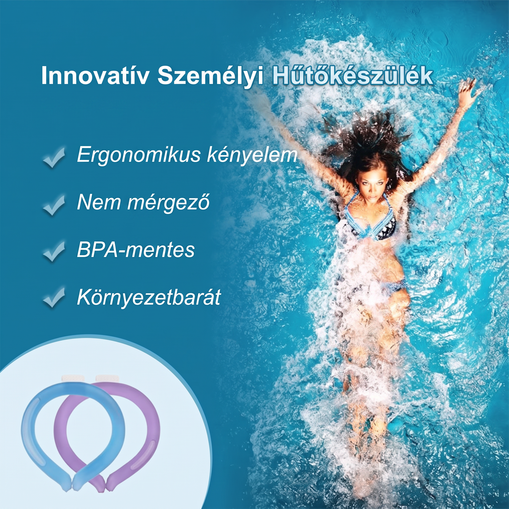 PKNEW® Újrafelhasználható nyakhűtő tubus 💧