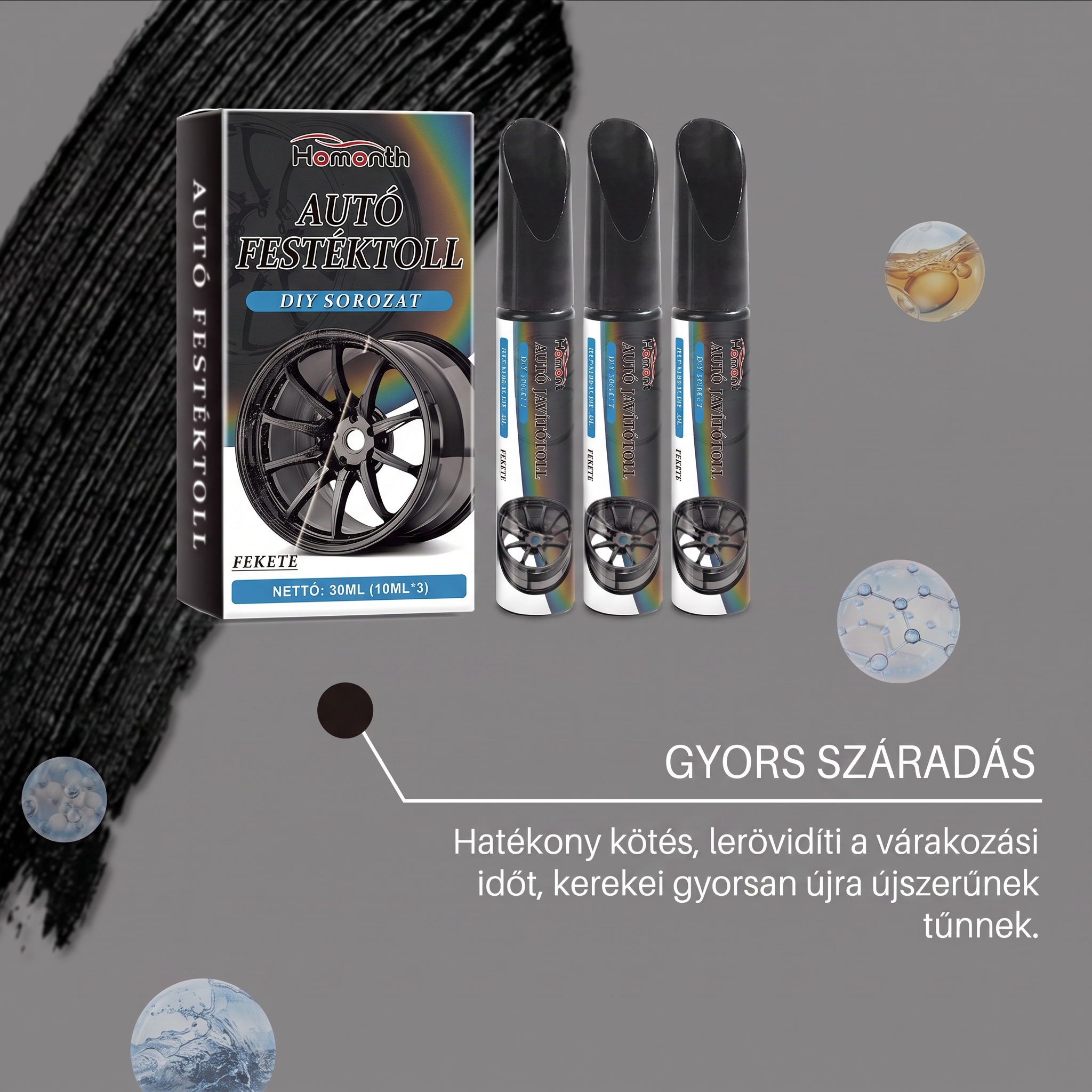 🔥 2026 FORRÓ AKCIÓ 🥳 💞 50K+ ELADVA! 🛠️ 🚗 50% KEDVEZMÉNY! PKNEW® Varázslatos Autókarcolás-javító Toll – Javítsd ki a felnikarcokat percek alatt. Tartós, cseppmentes formula. Átlátszó lakkal együtt. ✨ 🔧