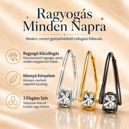 🔥🔥 MA 90% KEDVEZMÉNY: 1 karátos „Táncoló” Moissanite fülbevaló – kényelem és csillogás, amit megérdemelsz! 💖