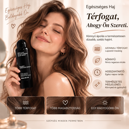 Vitalisys® Fluffy Hair formázó hajspray – Könnyű dúsító köd a hajtövek emeléséhez és a természetes mozgáshoz őszibarack illattal 💎