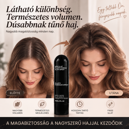 Vitalisys® Fluffy Hair formázó hajspray – Könnyű dúsító köd a hajtövek emeléséhez és a természetes mozgáshoz őszibarack illattal 💎