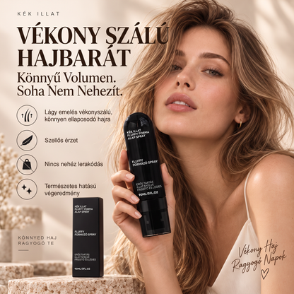 Vitalisys® Fluffy Hair formázó hajspray – Könnyű dúsító köd a hajtövek emeléséhez és a természetes mozgáshoz őszibarack illattal 💎