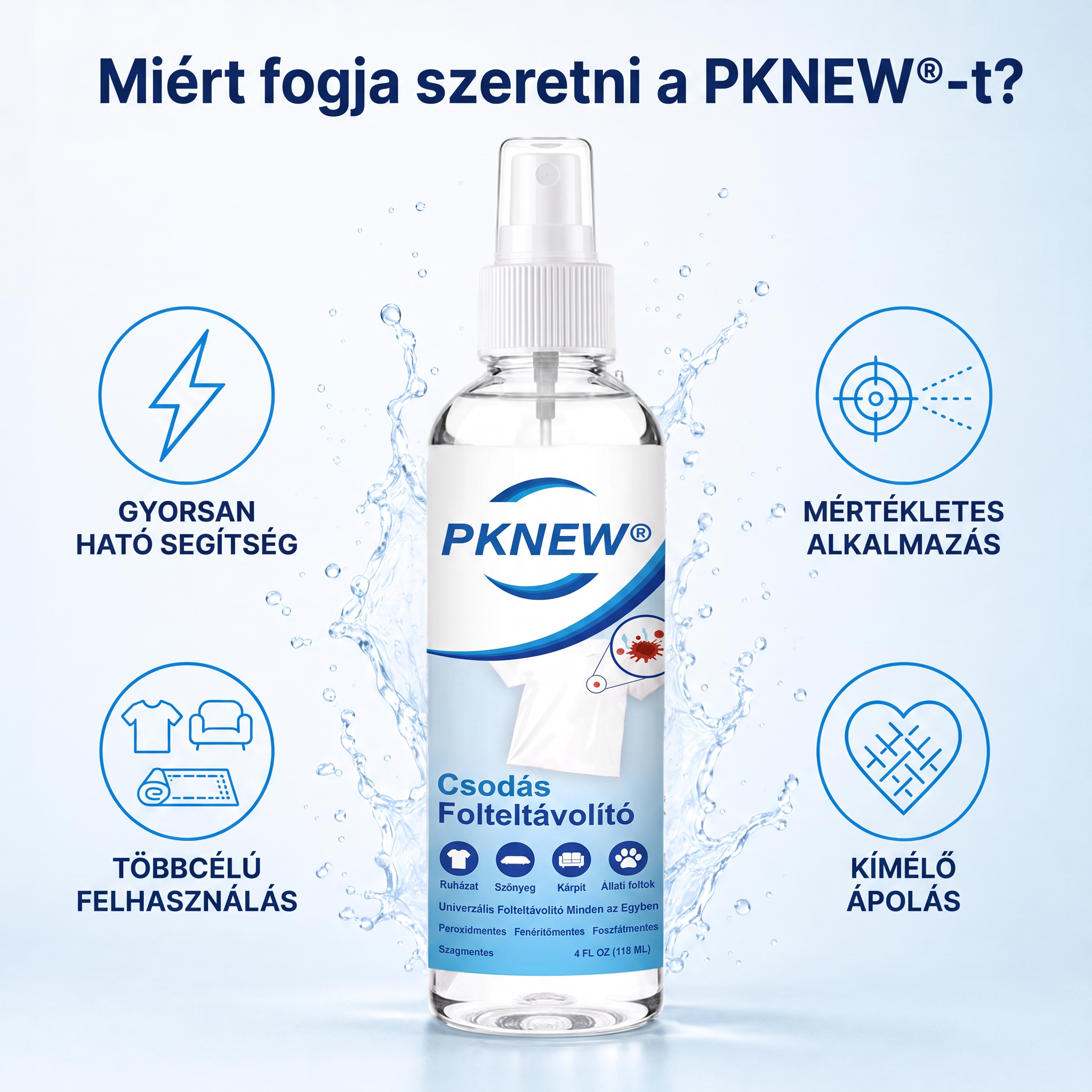 PKNEW® Ekologický víceúčelový odstraňovač skvrn v spreji 💧 – Rychle působící hloubkový čistič bez dráždivých chemikálií 💖