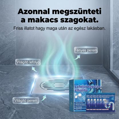 PKNEW® Pezsgőtabletta lefolyótisztításhoz és duguláselhárításhoz | Könnyedén eltávolítja a hajat, zsiradékot és szappanmaradványokat 💎