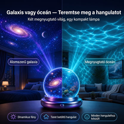 PKNEW® 🔮 Éjszakai Fény Projektor | NEXT-GEN SMART PROJECTION HD Smart Dynamic 5D Holografikus Éjszakai Fény Projektor