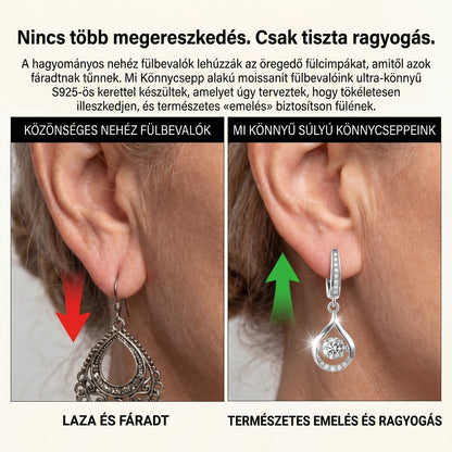 🌈🌈 MA 90% KEDVEZMÉNY: 1 karátos „Táncoló” Moissanite fülbevaló – Tiszta S925 kényelem és csillogás, amit megérdemelsz! 💖