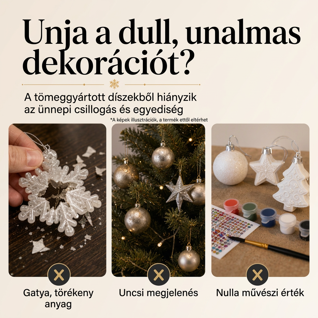 🎄 Korlátozott ideig 55% kedvezmény 🎄 Karácsonyi DIY festhető lógó dísz szett 💎