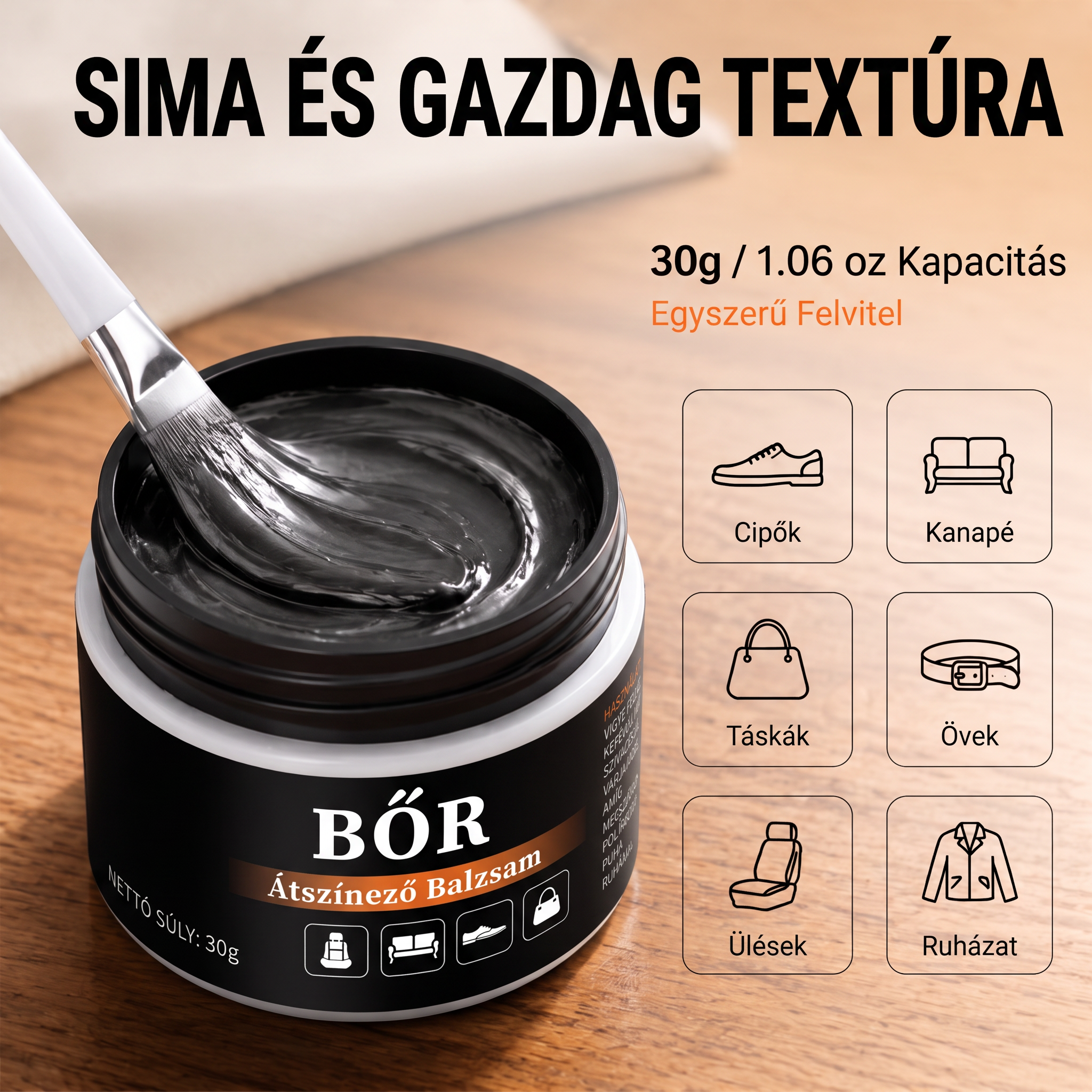 PKNEW®🎨 Intenzív bőrfesték-megújító balzsam✨ – Élénkíti a fakó megjelenést, egységesíti a színt, és segít elfedni a kopásokat cipőkön, kanapékon, táskákon és autósüléseken 💕