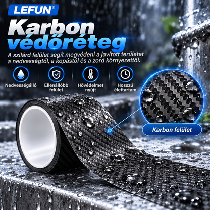 LEFUN® 💧 Extra erős, vízálló szalag – Karbon védőréteg + butil tömítés szivárgás és nedvesség ellen