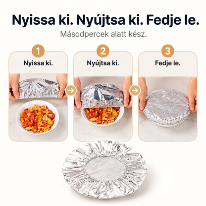 🔥🔥 PKNEW® Összecsukható alumíniumfólia ételtakaró | Tartsa az ételeket melegen, frissen és védve a gyümölcslegyektől