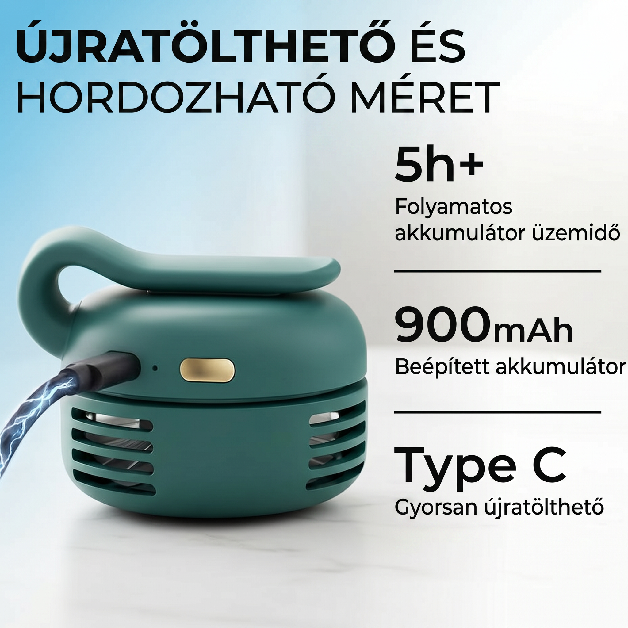 🔥🔥PKNEW® Hordozható Mini Lapátnélküli Csíptethető Ventilátor