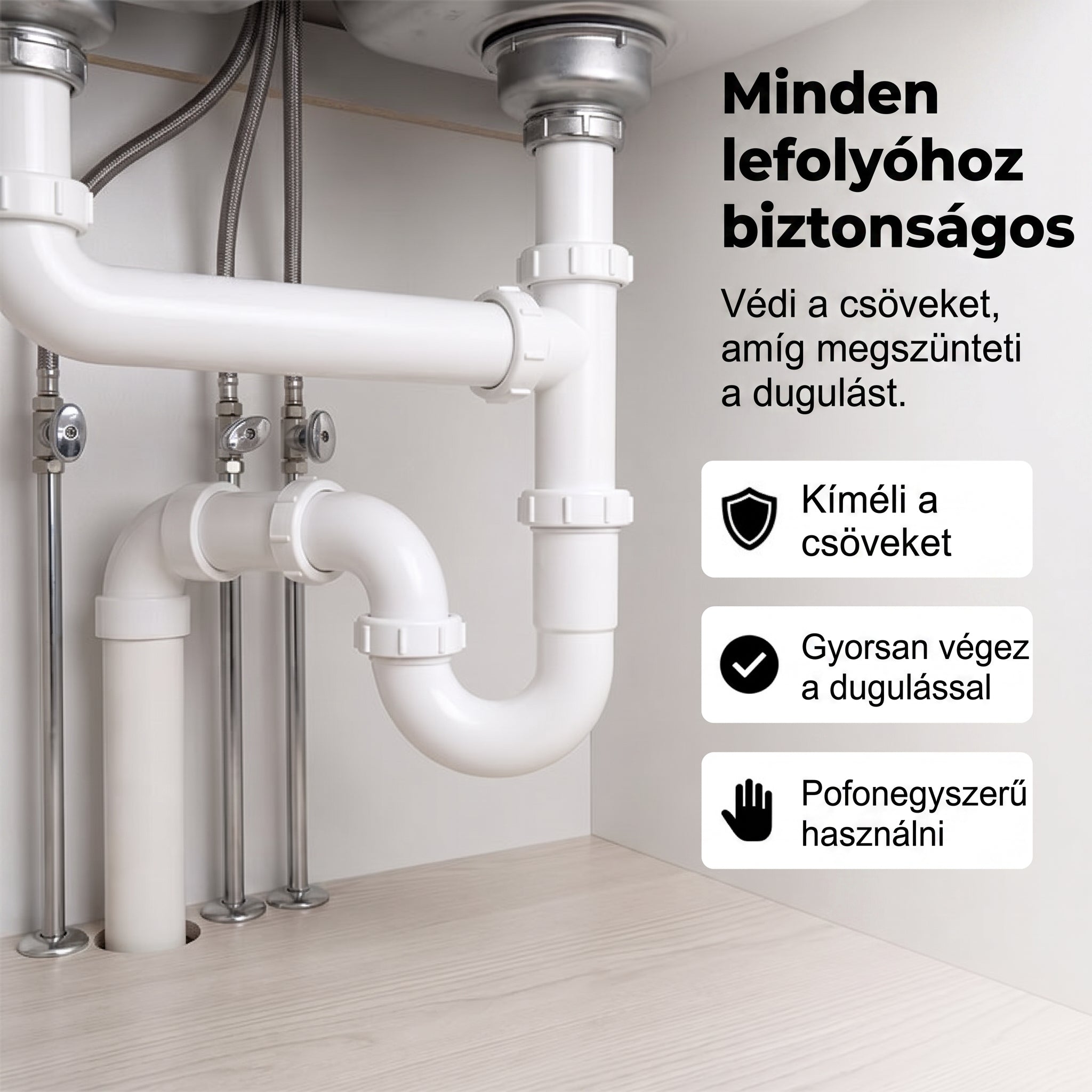 PKNEW® Pezsgőtabletta lefolyótisztításhoz és duguláselhárításhoz | Könnyedén eltávolítja a hajat, zsiradékot és szappanmaradványokat 💎