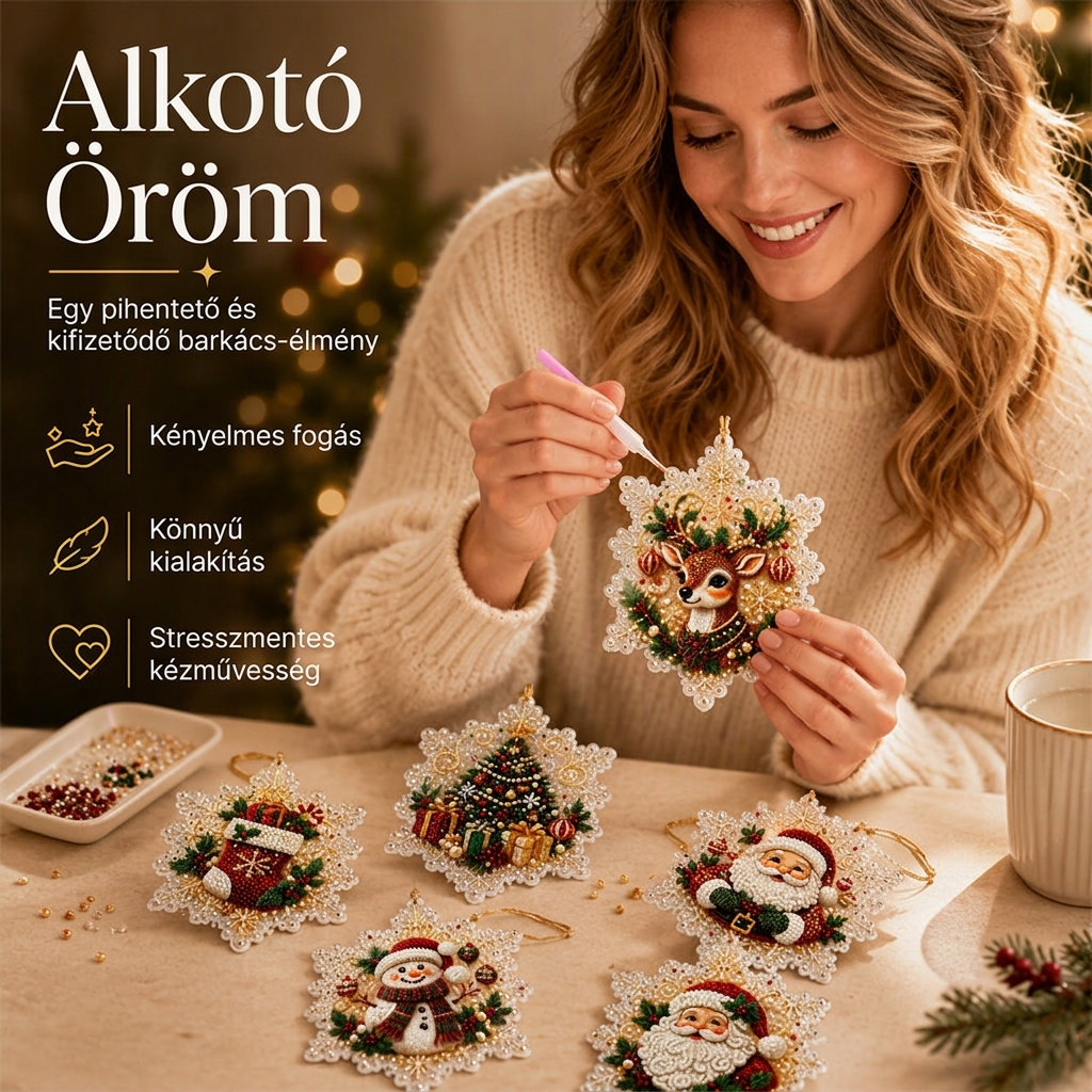 🎄 Korlátozott ideig 55% kedvezmény 🎄 Karácsonyi DIY festhető lógó dísz szett 💎