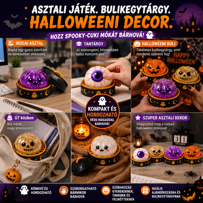 PKNEW® 70% KEDVEZMÉNY MA 🎃 Halloweeni titokdoboz antistressz gombóccal 💎