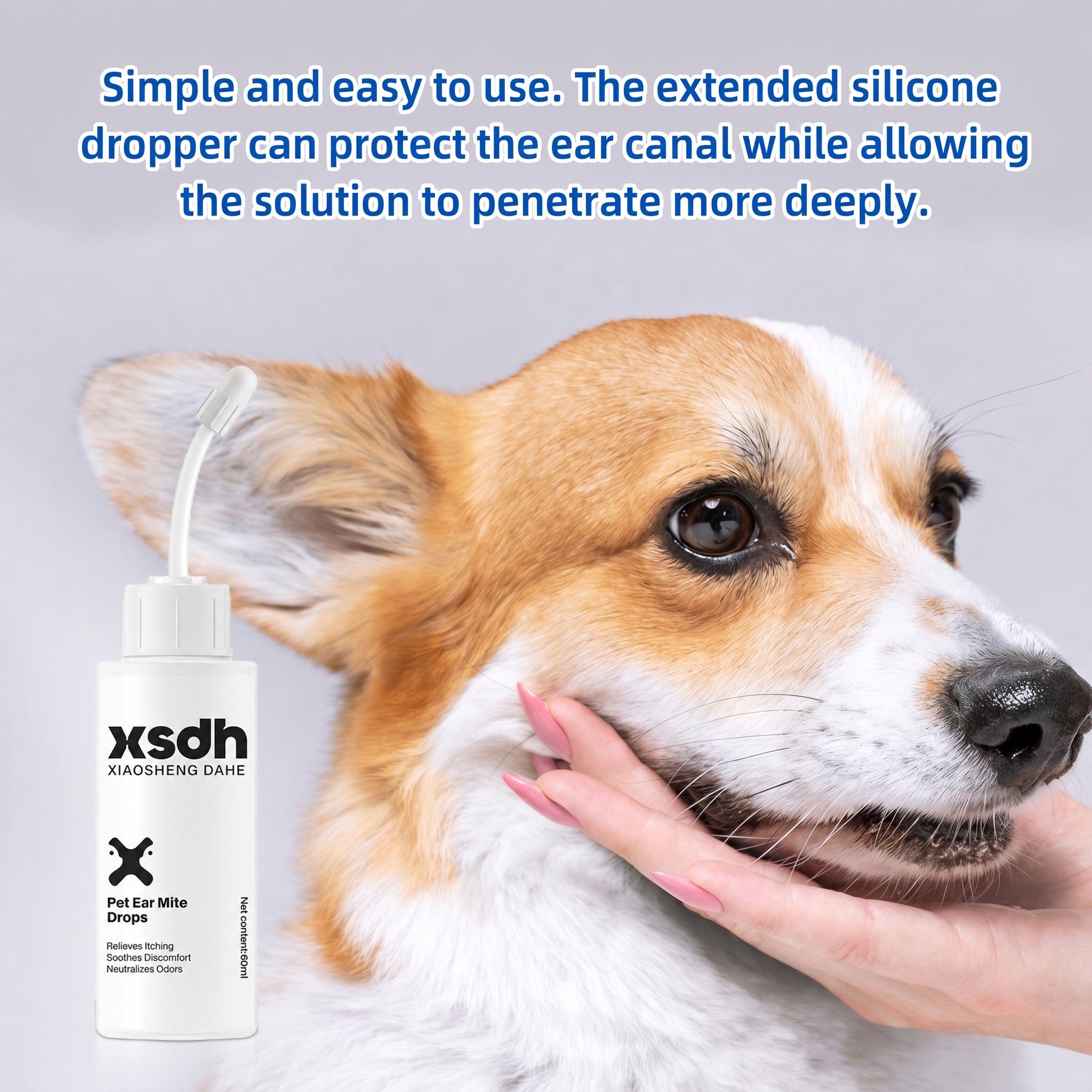 Gentle Pet Ear Wash | Odor-Free Cleaning for Dogs & Cats