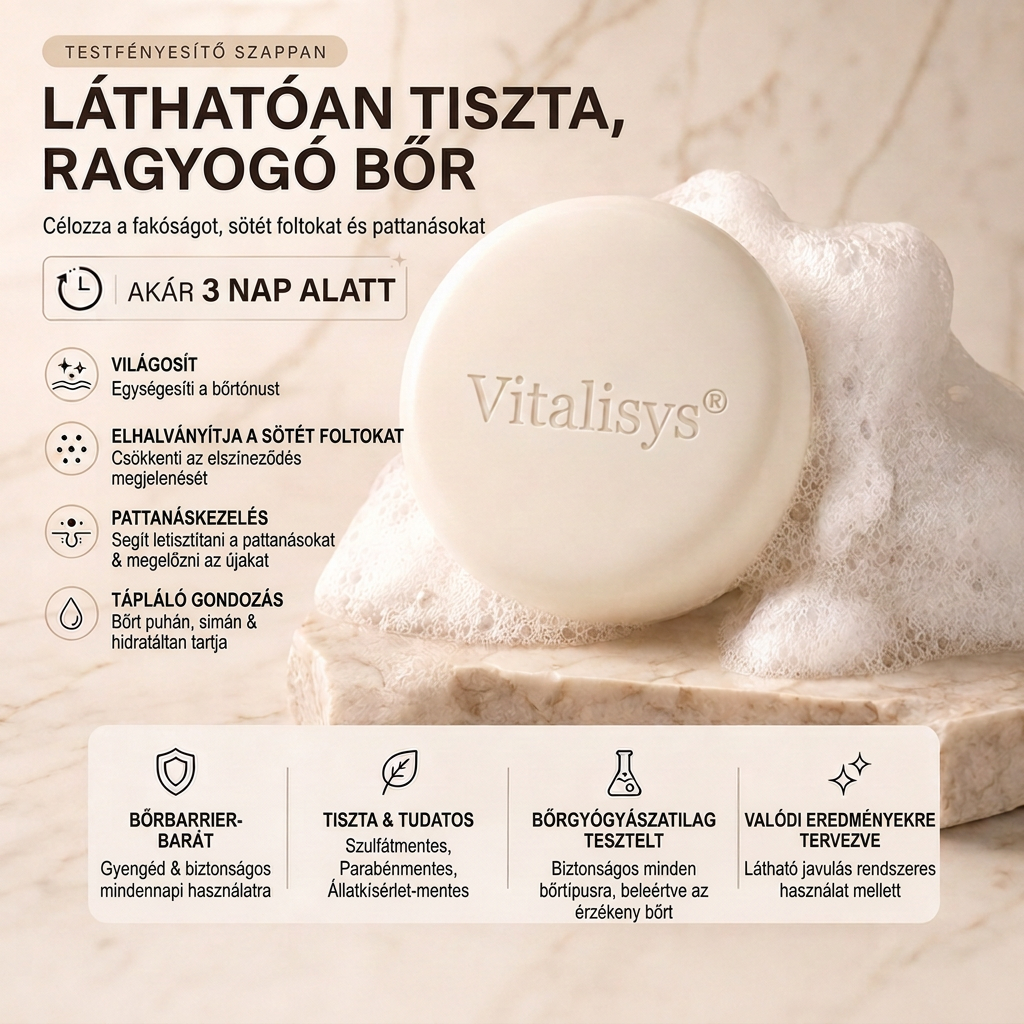 🔥🔥Vitalisys® Niacinamidos bőrvilágosító szappan pigmentfoltok és szeplők ellen 💆‍♀️