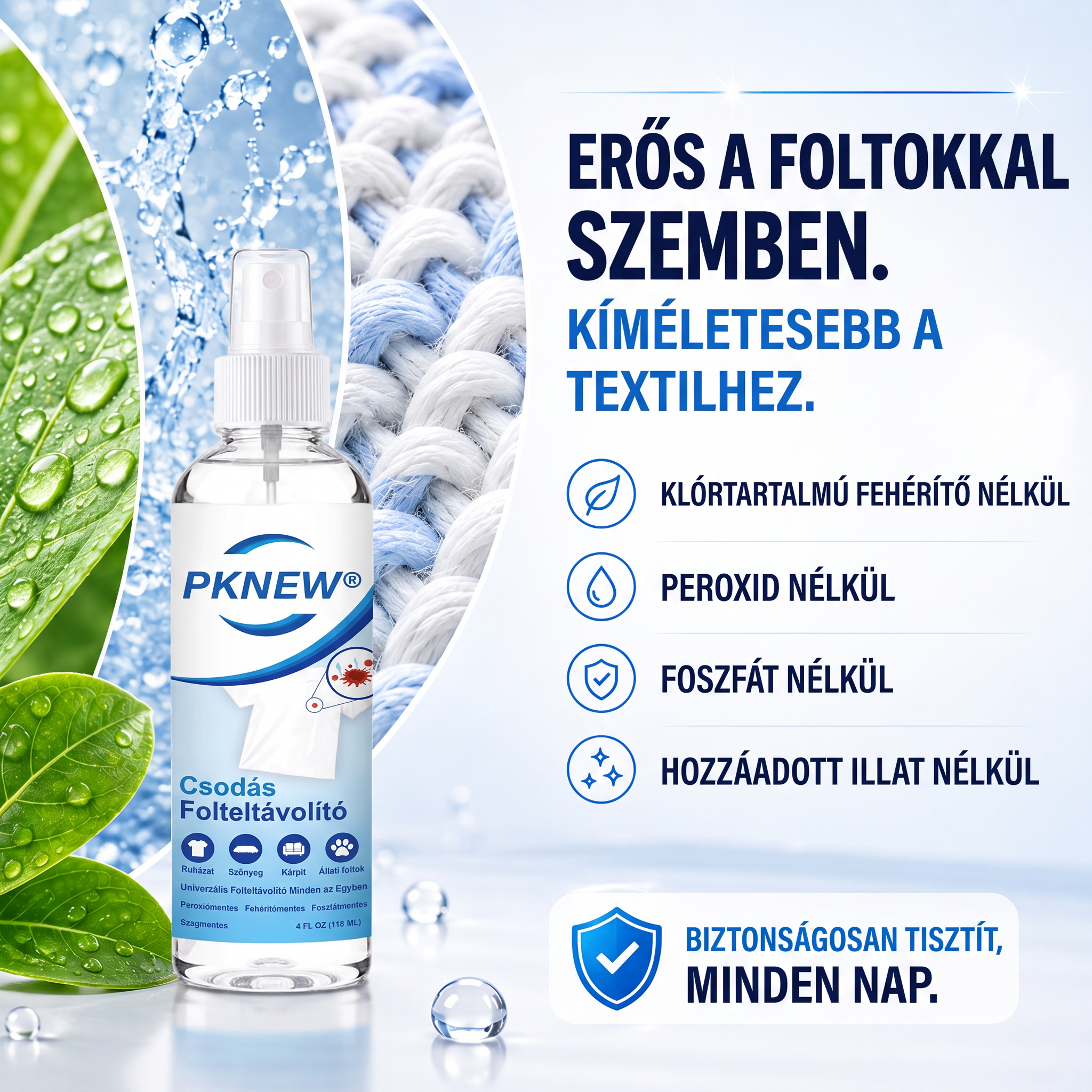 PKNEW® Ekologický víceúčelový odstraňovač skvrn v spreji 💧 – Rychle působící hloubkový čistič bez dráždivých chemikálií 💖