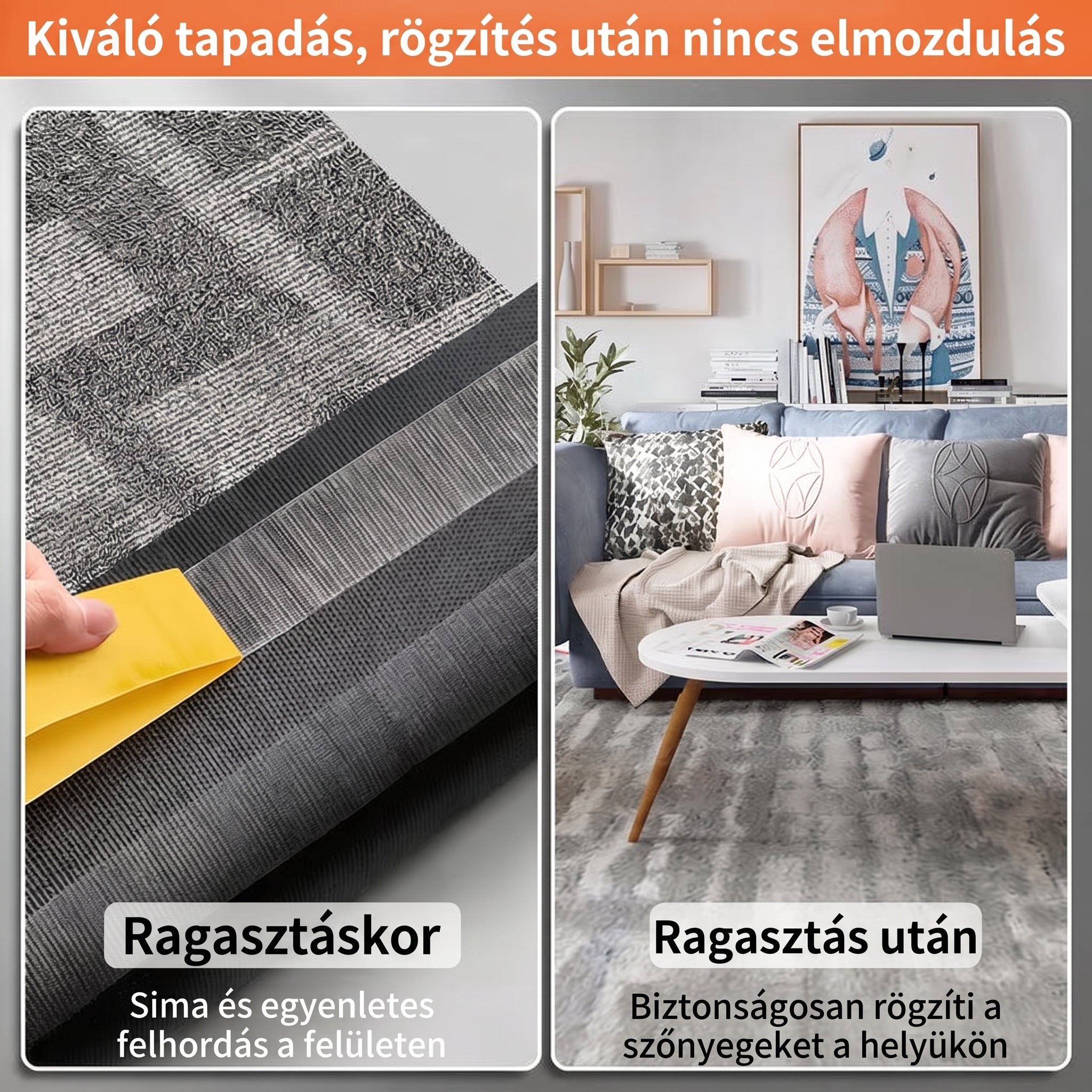 🔥🔥PKNEW® Nagy teherbírású kétoldalas ragasztószalag🍇, erős tapadás, vízálló és eltávolítható, nyom nélkül, ideális szőnyeghez, tapétához, lufikhoz és otthoni használatra 🔥