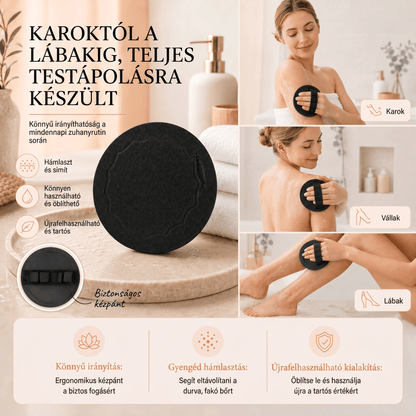 🚿 Mélytisztító hámlasztó testradírozó párna – Gyengéden távolítja el az elhalt hámsejteket & SPA fürdőszivacs 💖