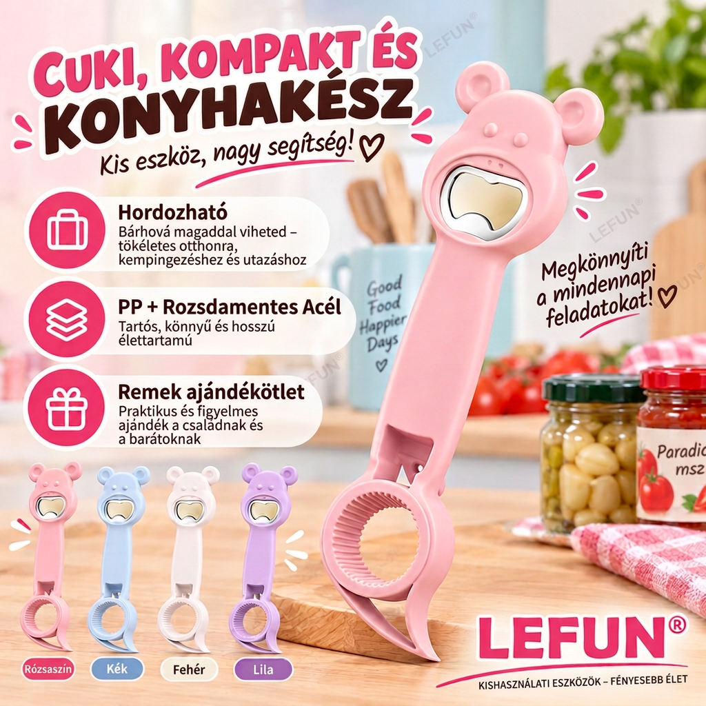LEFUN® 4 az 1-ben nyitó 👑 – Nyisson ki minden fedelet felesleges erőlködés nélkül 💎