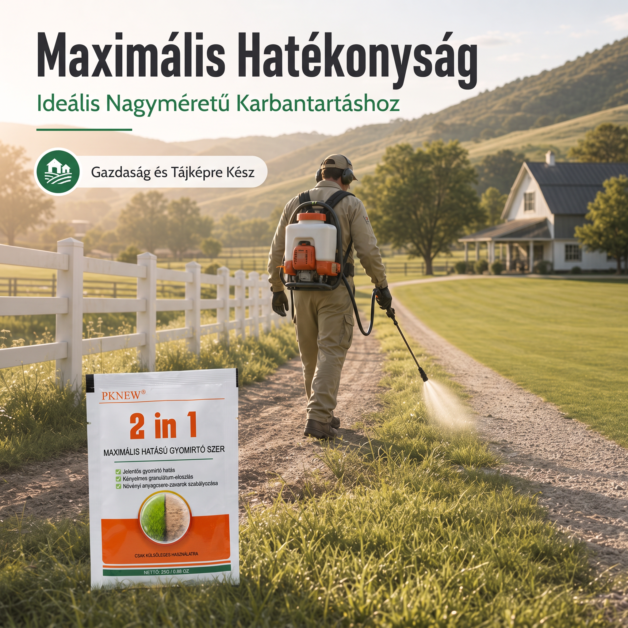 PKNEW® 2 az 1-ben Max Power granulált gyomirtó készítmény 👑 – látható hatás már 6 óra után, könnyen feloldható vízben, és célzottan alkalmazható fugákhoz, ösvényekhez, kerítésekhez és kavicsos felületekhez 💎
