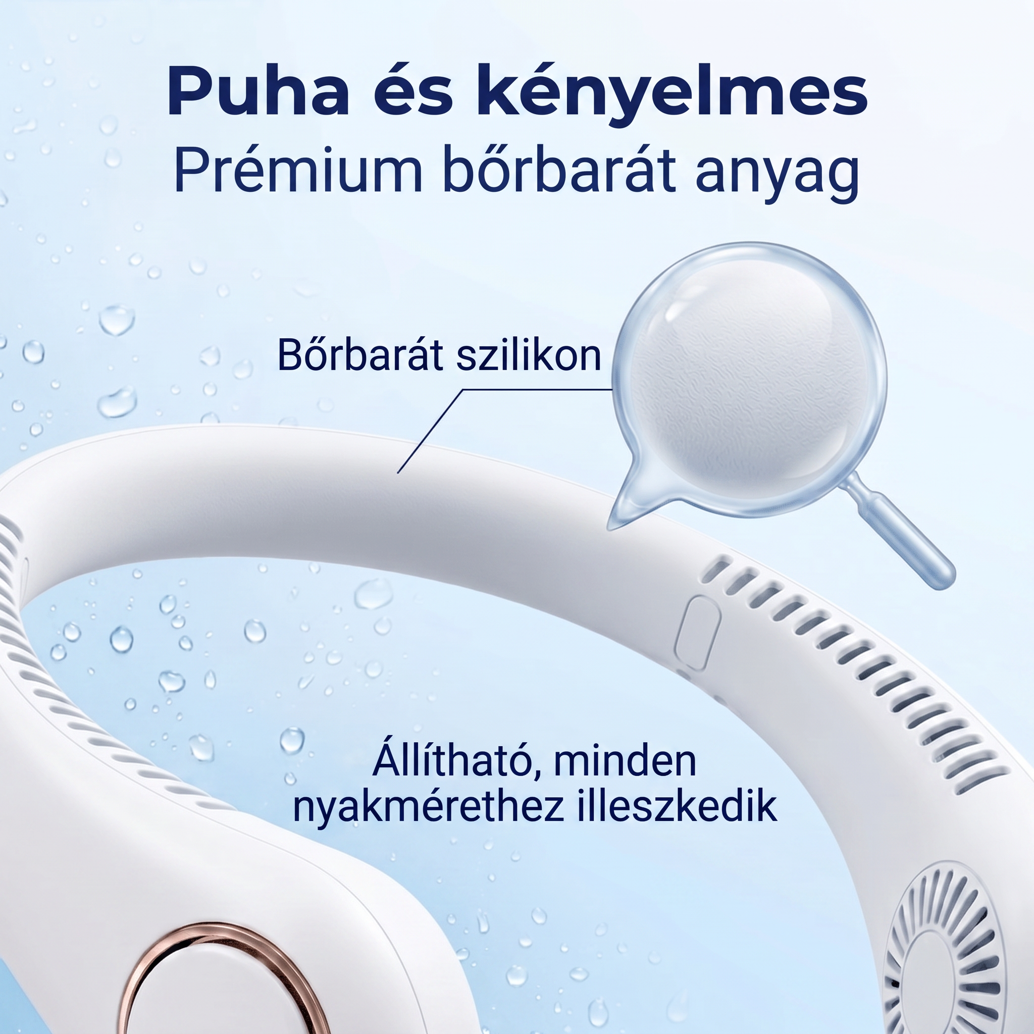 🔥🔥PKNEW® Hordozható nyakventilátor, lapátnélküli viselhető személyi ventilátor, kéz nélküli hűtés kültéri használatra és irodába 💎
