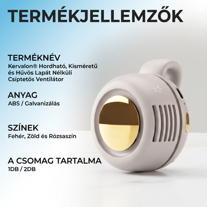 🔥🔥PKNEW® Hordozható Mini Lapátnélküli Csíptethető Ventilátor
