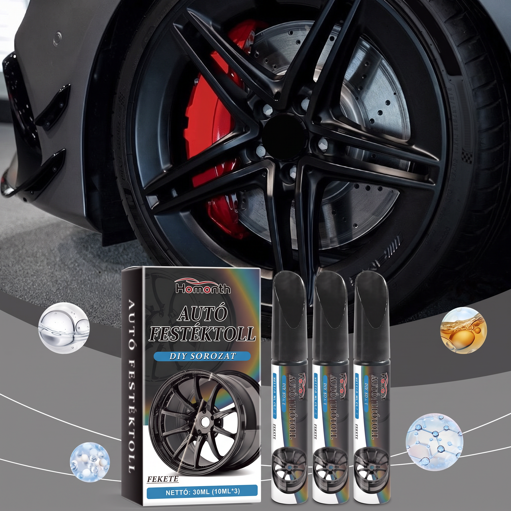 🔥 2026 FORRÓ AKCIÓ 🥳 💞 50K+ ELADVA! 🛠️ 🚗 50% KEDVEZMÉNY! PKNEW® Varázslatos Autókarcolás-javító Toll – Javítsd ki a felnikarcokat percek alatt. Tartós, cseppmentes formula. Átlátszó lakkal együtt. ✨ 🔧