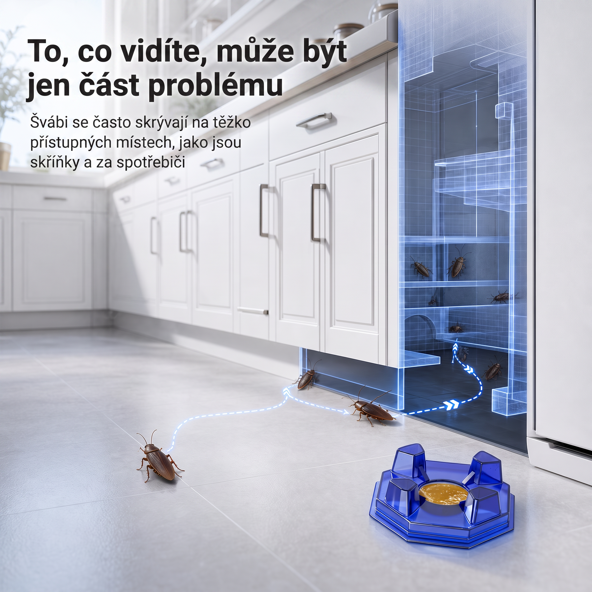 PKNEW® 🪳 Intelligens csótányirtó csalétek állomás láncreakciós hatással 🛡️ – eléri a rejtett fészkeket is, segít kiirtani az egész kolóniát, és akár 2 évig védi az otthont 💎